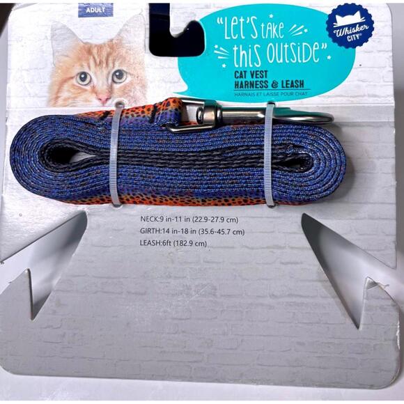 Other - Whisker City Cat Leash‎ Only - Stylish Cheetah Print Pattern Metal Latch